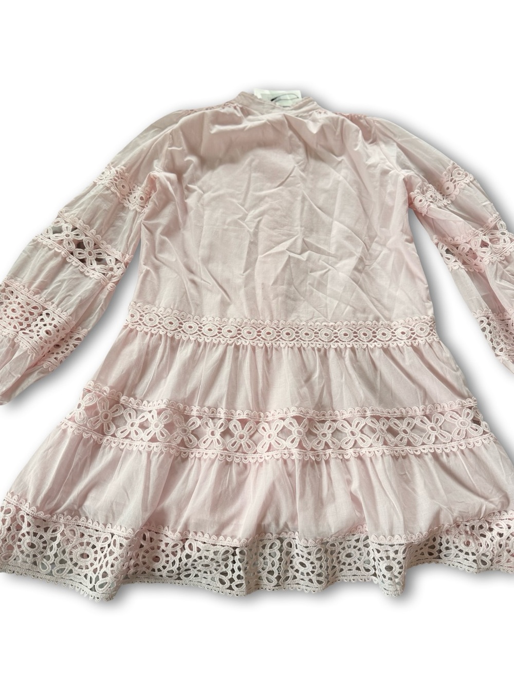Benaar LA Delicate Pink Lace-Panel Mini Dress - Picture 4 of 5